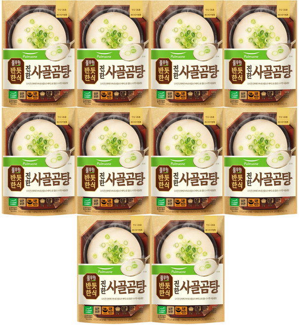 풀무원 반듯한식 한우 사골곰탕 실온, 500g, 10개