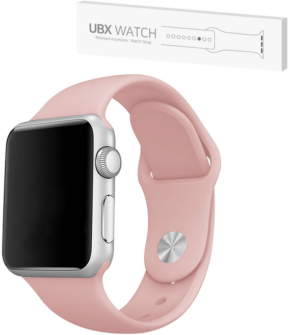 애플워치 호환 실리콘 스트랩 밴드, 13. 핑크샌드, 1개