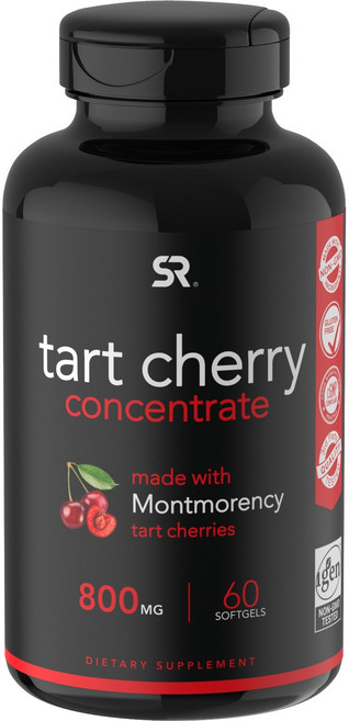 SPORTS RESEARCH 酸櫻桃濃縮軟膠囊 800mg, 60顆, 1罐