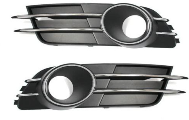 크롬 하부 범퍼 안개등 램프 커버 그릴 2011-2015 아우디 A6 C7 용, 1세트