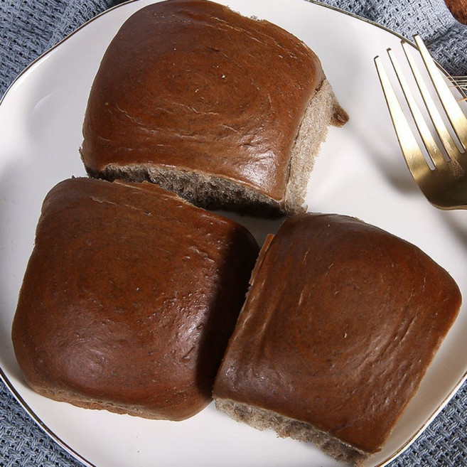 메밀잡곡빵 맨빵 보리 영양빵 찢어먹는 부드러운 중국빵 사무실 아침식사대용 간식 케이크, 12개