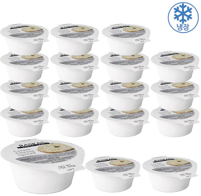 라스카스 크림치즈 스프레드 개별포장 28g 코스트코 미국 대용량 베이글 잼, 18개