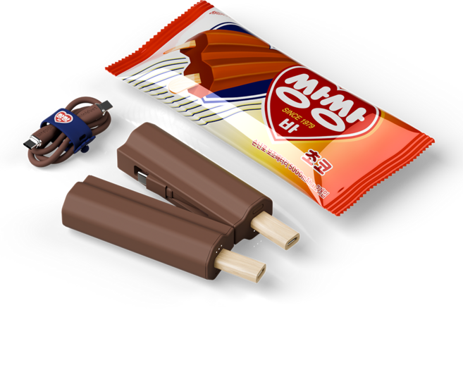 쌍쌍바 손난로 보조배터리 10000mAh, 초코, BING100SS