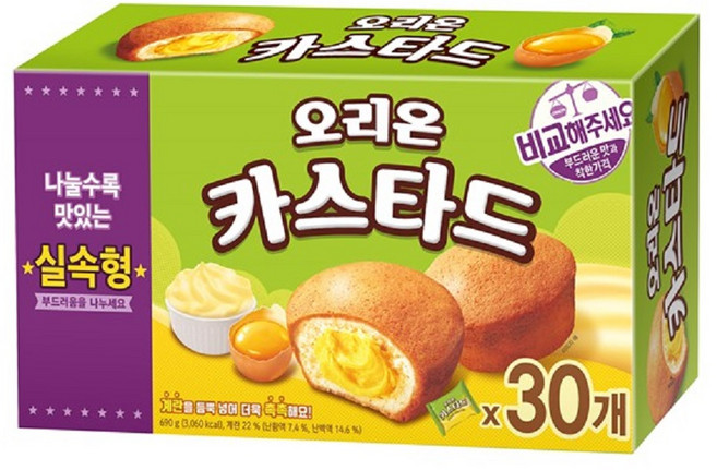 오리온 카스타드 30개입 1통, 690g, 1개