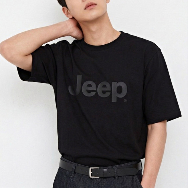 [오늘출발] JEEP 지프 빅 로고 반팔 티셔츠 루즈핏 CP소재 쭈리 오버핏 반소매 티 3BEAN
