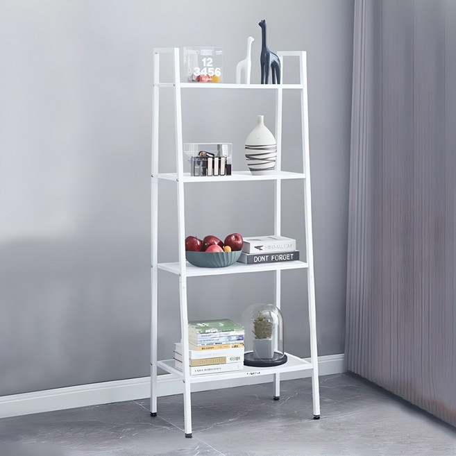 마켓플랜 다용도 코지 레이어드 메쉬선반, 화이트, 4단