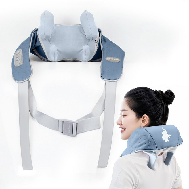 릴렉스파 목어깨 마사지기 3D텐션 목어깨 안마기, 파란색, J230