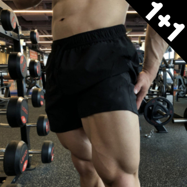 남자 러닝 반바지 헬스 트레이닝 운동 스포츠 3부 2장