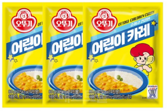 오뚜기 어린이 카레 80g, 3개