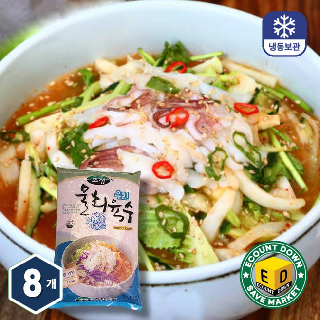 [업소용] 초정 식품 우리 물회 육수 냉면 양념 소스, 2.5kg, 8개