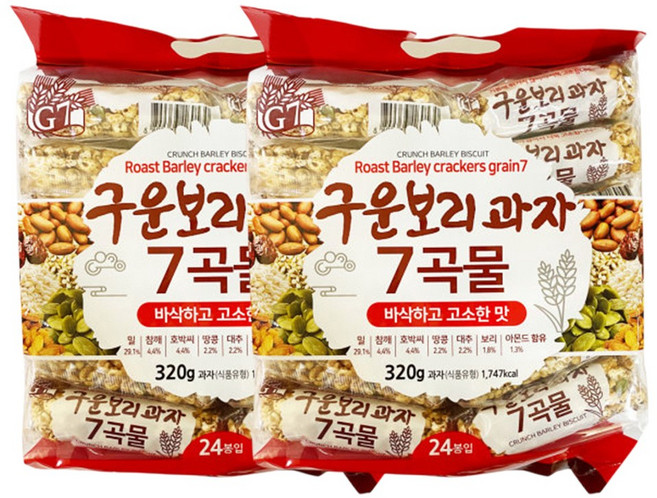 7곡물 구운보리과자 320g, 2개
