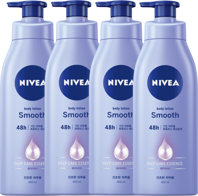 니베아 스무드 바디로션, 400ml, 4개