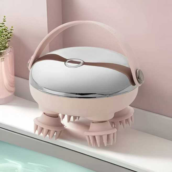 [캬오유] 전동 두피 마사지기 무선 두피 관리 탈모 샴프 자동 헤어 케어 안마기, COU-은색, COU-0903