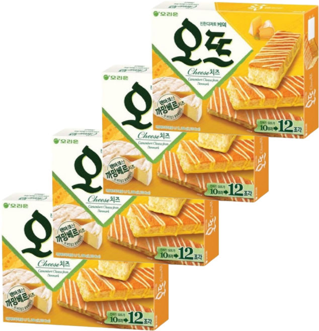 오리온 진한 디저트 케익 오뜨 치즈, 288g, 4개