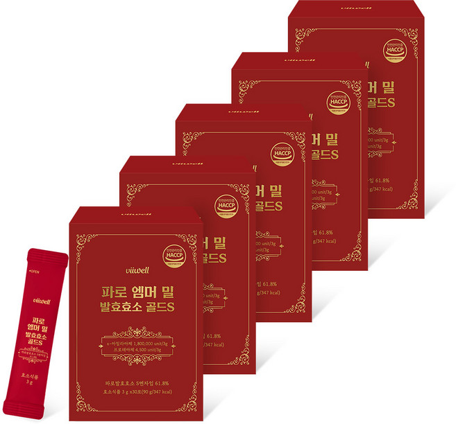 파로 곡물 효소 식약청인증 HACCP 고역가수치, 5박스, 30회분