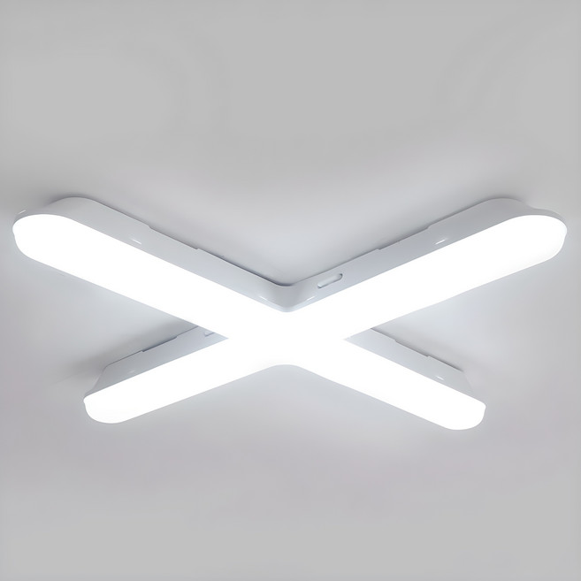 예스조명 삼성칩 LED 60W 십자 천장등, 화이트+주광색