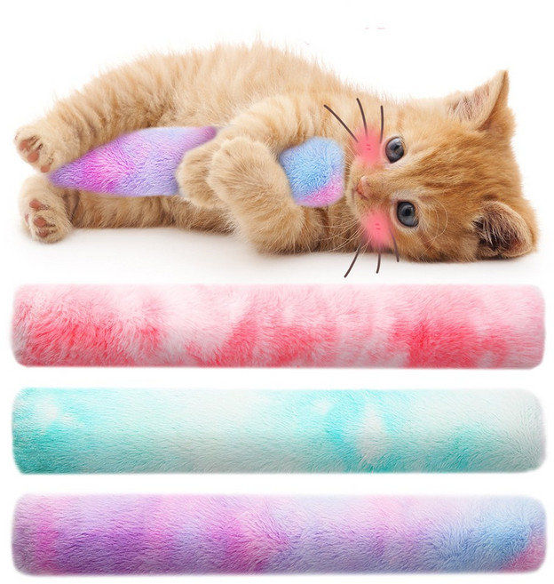 오브펫 고양이 캣닢 마따따비 롱 스틱 인형 쿠션 2개입, 1개, 민트