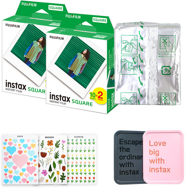 인스탁스 스퀘어필름 5P (50장) + 선물세트, 1개, 스퀘어필름 50장