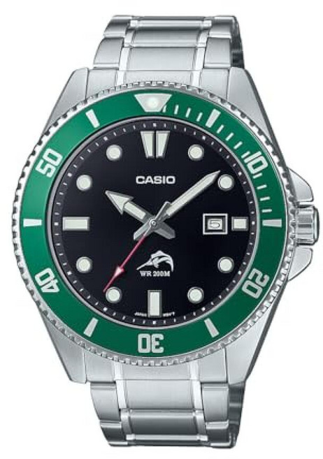 Casio 카시오 아날로그 청새치 다이버 시계 MDV-106B-2AVCF_166365, MDV-106DD-1A3VCF, Silver/Green_166365