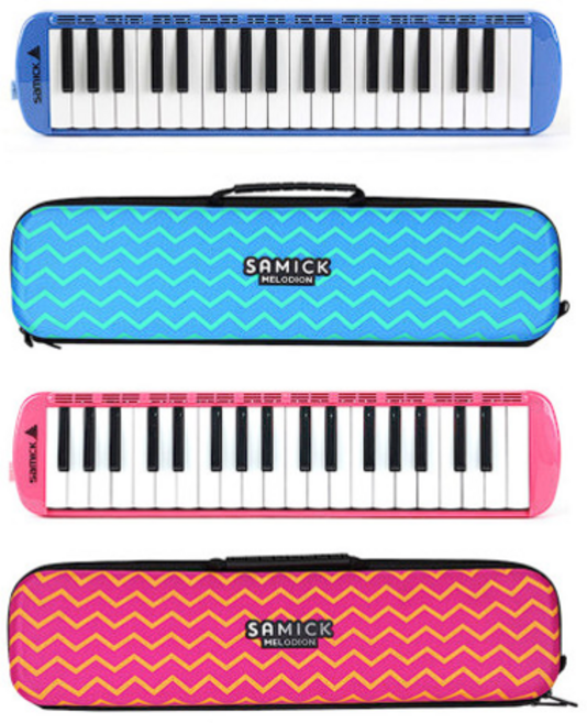 삼익 멜로디언 NSM-E37 블루/핑크 멜로디혼 수업준비물, 1개