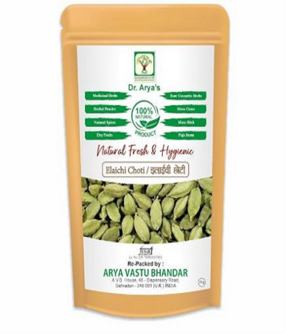 Dr. Arya's Green Cardamom Choti Elachi | Aromatic ilachi | Preservative Free cardamom whole |, 1개, 25g