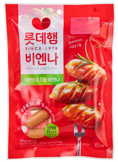 롯데 롯데햄 롯데비엔나 135g x2 4개, 270g