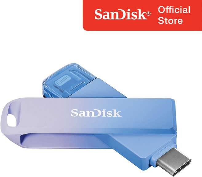 샌디스크 USB 메모리 크리에이터 Phone Drive 아이폰 8핀 C타입 대용량 유에스비, 1개, 128GB