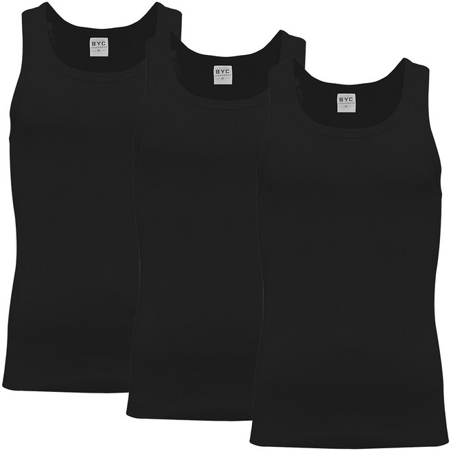 BYC 순면 골지 망고나시 3매세트 / 레이서백 남자 스포츠런닝