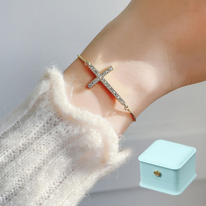 르떼르넬 JSWB023 Silver 십자가 크로스 사랑 여자 실버 골드 로즈골드 팔찌 은팔찌