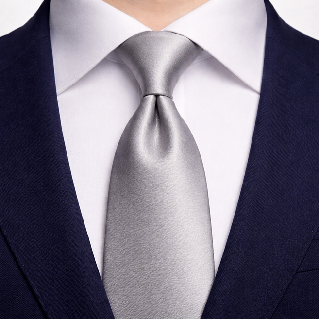 타이매거진 실키 솔리드 고급 자동 남자 끈 넥타이 예식 혼주 15color