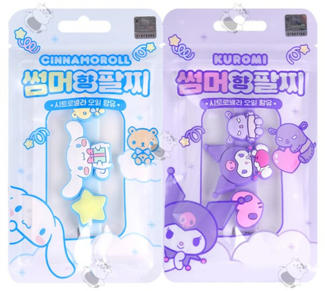 산리오 모기퇴치팔찌 썸머향팔찌 2종세트, 1세트, 시나+쿠로