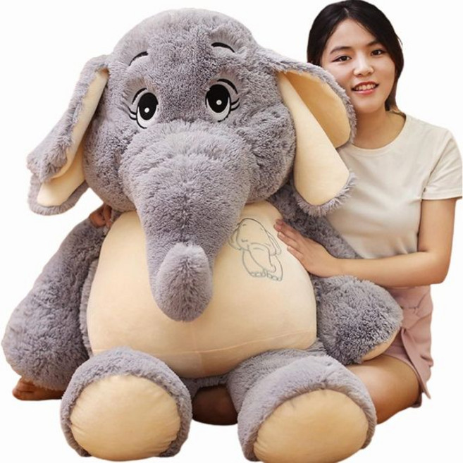 로제 스퀴시 빅 볼 생일 어머니 날 크리스마스 위 거대 코끼리 인형 51'대형 봉제 장난감 부드러운, 51'', 1개