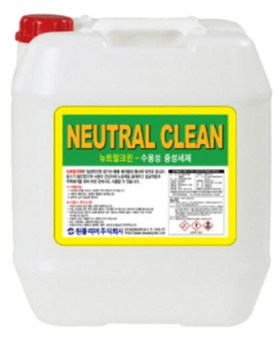 뉴트랄크린 18.75L 중성 바닥 세정제 살균 찌든때 얼룩 기름때 악취 제거 청소, 1개