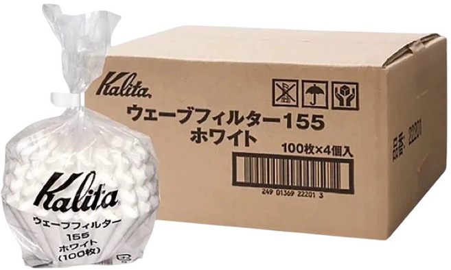 Kalita 蛋糕濾紙 155濾紙 碗型濾紙 日本製, 1個, 155 蛋糕濾紙100入 16包/4盒裝
