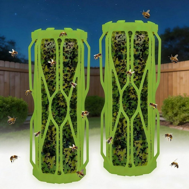 미국출고 평점4.5+ 239052 2 Pack Carpenter Bee Traps Outside with Fluorescent Wasp Trap Outdoor Hanging, 2팩