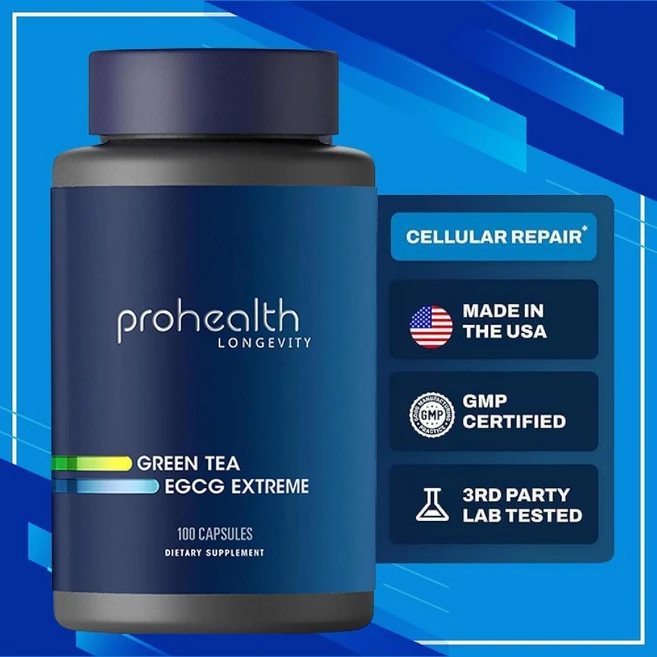 ProHealth Longevity(프로헬스 롱제비티) 녹차 EGCG Extreme 캡슐 100정, 1개 - 쿠팡