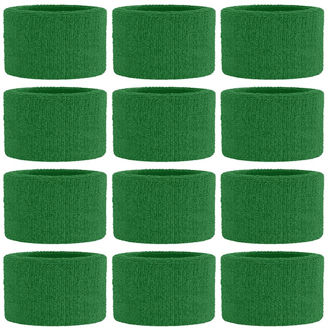 숏 손목밴드, 12개, 그린