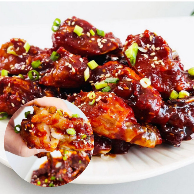 국내산 연평도 대사이즈 암꽃게 알배기 간장 게장 양념게장 밥도둑 양념꽃게무침 꽃게장 양념꽃게장 꽃게무침, 1개, 1kg