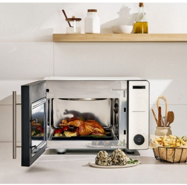 [락앤락 정품] 전자레인지 + 에어프라이어 1대 2가지 기능 최신 신상품, 아이보리칼라