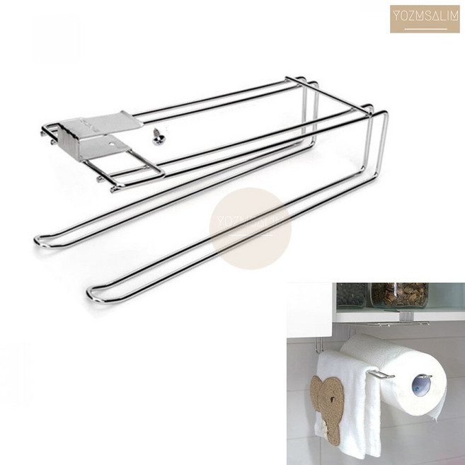 싱크대 상부장 언더 행주 걸이 손수건 주방수건 키친타올 거치대 받침대, 1개