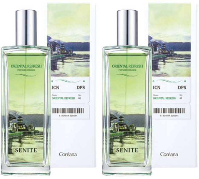 코리아나 세니떼 퍼퓸드 코롱 오리엔탈 리후레쉬, 2개, 100ml