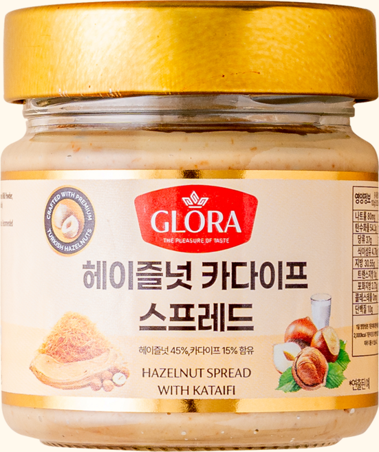 글로라 헤이즐넛 카다이프 스프레드 누텔라 두바이스프레드, 1개, 200g