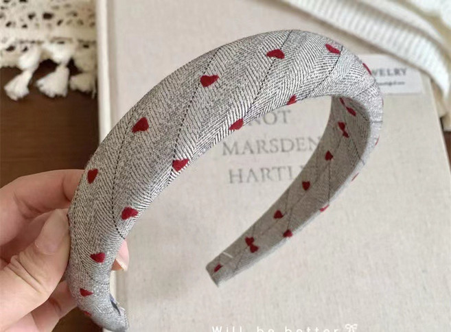 法式氣質灰色髮箍海綿加厚高顱頂頭箍高級感學院風發飾打結百搭