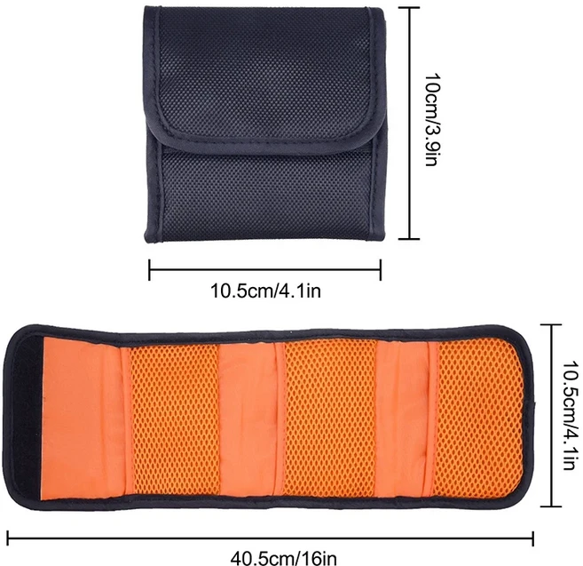 [누리사진관]3포켓 렌즈 필터 가방 카메라 파우치 82mm ND UV CPL 홀더 지갑 케이스, 01 Orange
