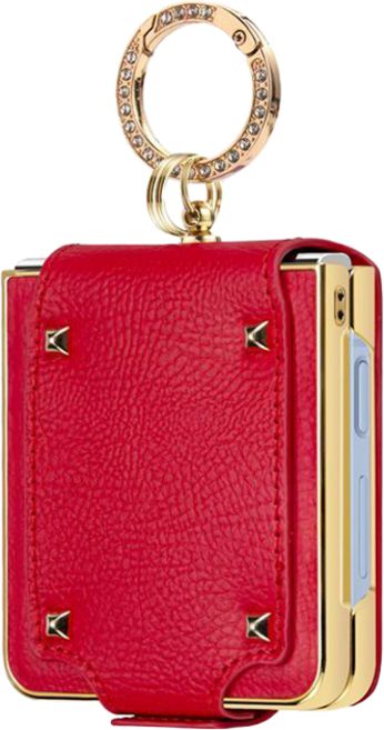 결릭시 Z플립7 강화유리 가죽 핑거링 가죽 케이스 HY-WCZH