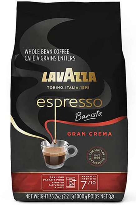 Lavazza 라바짜 에스프레소 Gran Crema 홀빈 커피 미디엄, 1개, 1kg, 홀빈(분쇄안함)