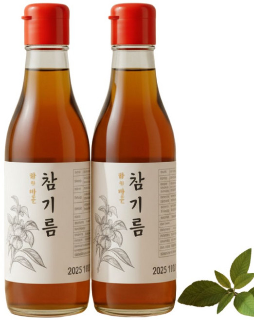 저온압착 통참깨 참기름, 3개, 350ml