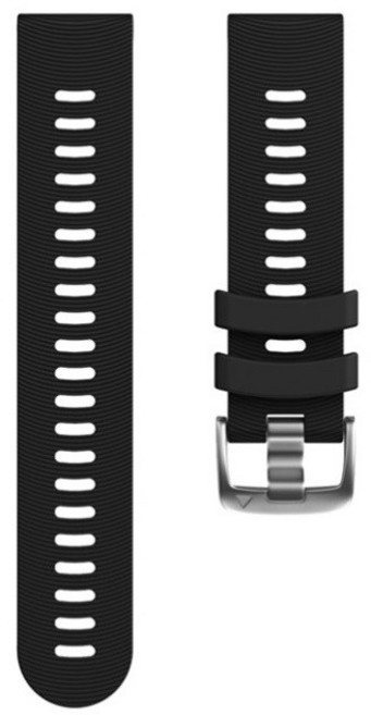 Garmin vivoactive3/vivomove HR Luxe 20mm 運動矽膠透氣腕帶, 1個, 錶帶圓紋-黑, 錶帶圓紋-黑
