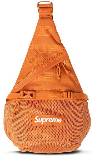 슈프림 로고 프린트 슬링 백