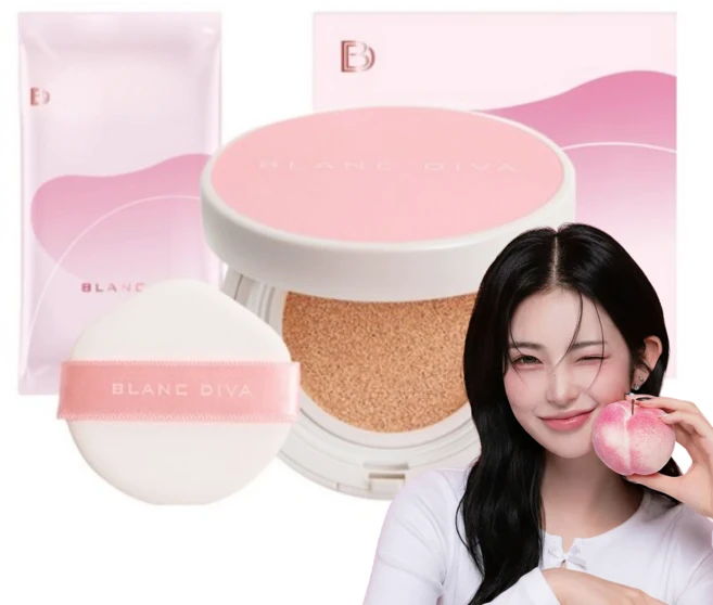 블랑디바 글로우 온 쿠션 본품 13g + 리필13g 세트, 19호 포슬린 (본품+리필), 1개, 19호 포슬린 - 쿠팡